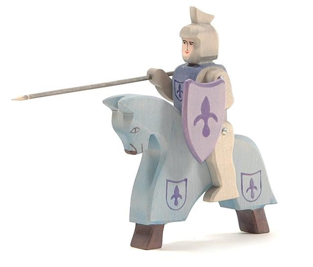 Blue Riding Knight on Horse by Ostheimer – Little Goose Toys