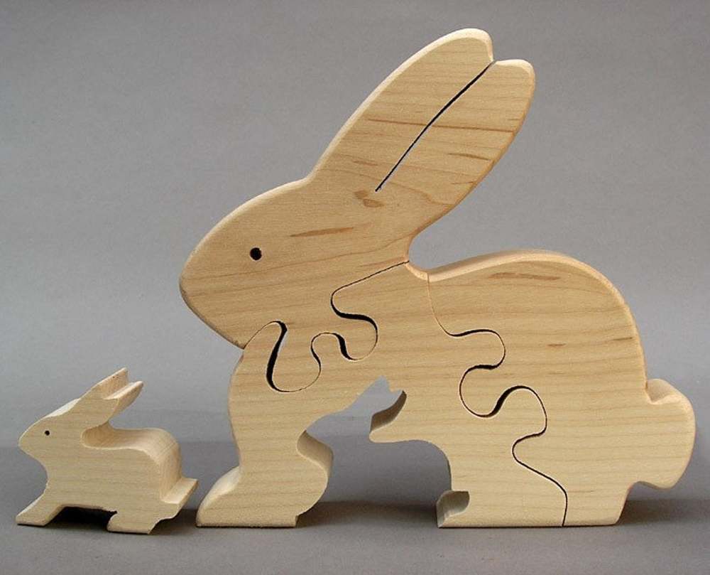 Shop Puzzle Rabbit Rabbit Wooden Puzzle – Little Goose Toys
