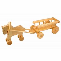 Wooden Horse with Wagon