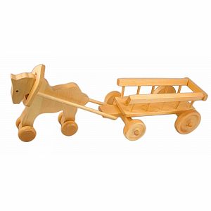Wooden Horse with Wagon