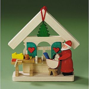 Santa in Workshop Ornament by Graupner - Little Goose Toys